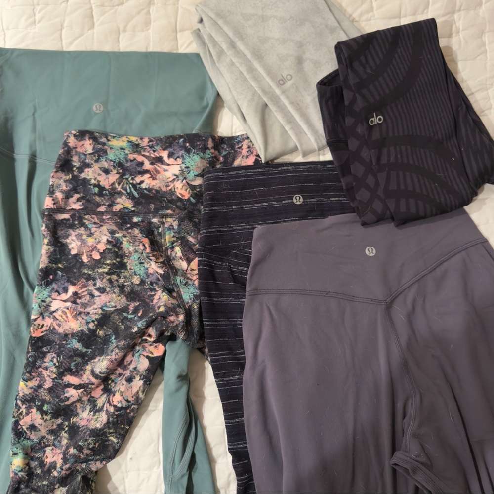 Set of 6 Lululemon and Alo leggings - XS, 4, 6